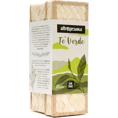 AltroMercato Zelený čaj ze Šrí Lanky v přírodní krabičce 25 x 2 g