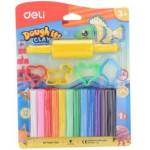  Пластелини Deli Dough It! 12цв. 75041