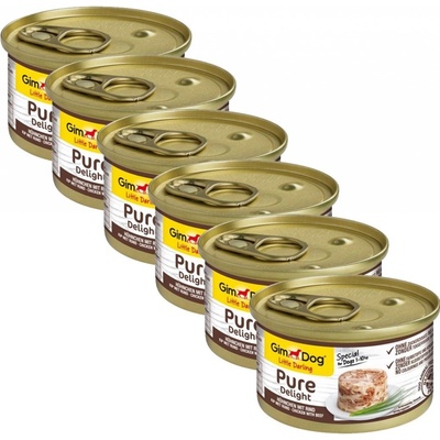 GimDog Pure Delight kura s hovädzím 6 x 85 g