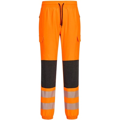 Portwest hi-vis flexi kx346 / Светлоотразителен панталон с кръста, клас 2 - hv оранжев/черен l (kx346obrl)