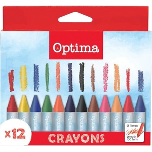 Optima Мазен молив OPTIMA Max Jumbo кръгъл 12 цвята 100142 (100142)