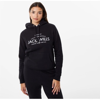 Image 1 of Jack Wills Суичър Jack Wills Hunston Graphic Logo Hoodie - Black