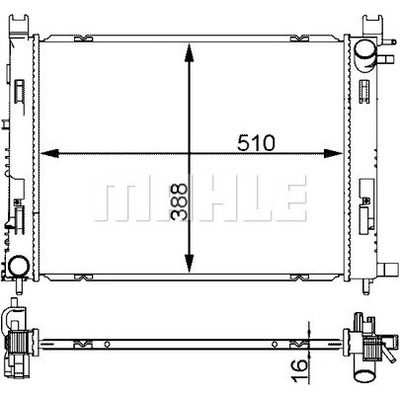 CR2166000S MAHLE Chladič, chlazení motoru