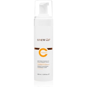 SunewMed+ Active Foaming Cleanser Face and Eye Makeup Removal пяна за почистване и премахване на грим с витамин С 200ml