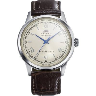 Orient RA-BB0003Y - мъжки часовник, автоматичен, 38.4 mm, бежов, кожа, класически