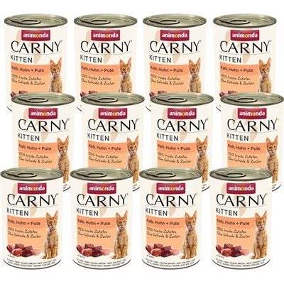 Animonda Carny Kitten hovädzie teľacie a hydina 12 x 400 g