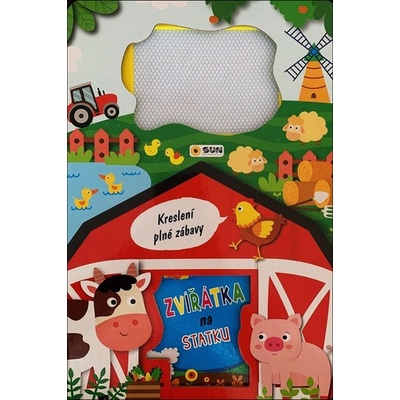 Zvířátka na statku - knížka a magnetická kreslící tabulka