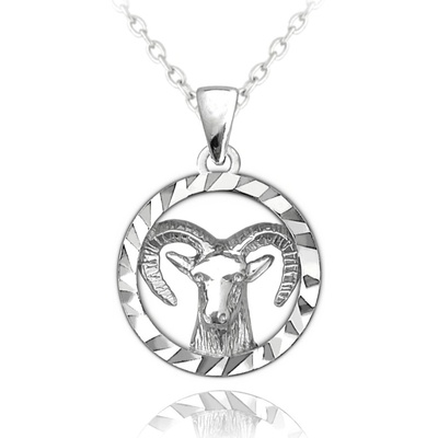 Minet Stříbrný přívěsek s řetízkem Zodiac znamení Kozoroh JMAS9401SN45
