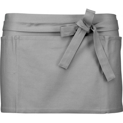 Kariban Zástěra do pasu krátká s kapsami Short světle šedá