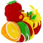 Craft with fun Felt fruit self-adhesive 14pcs