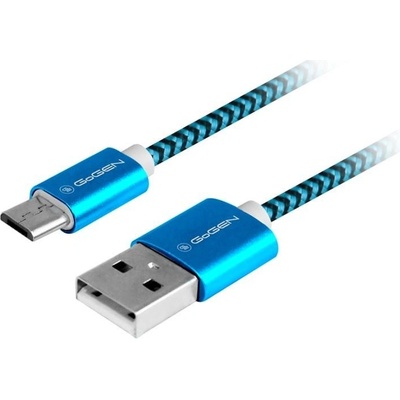 GoGEN MICUSB100MM26 USB / micro USB, opletený, 1m, modrý