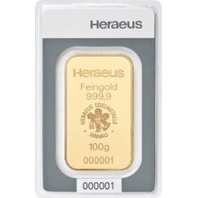 Heraeus zlatý zliatok 100 g