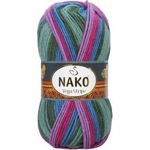 Nako Priadza Vega Stripe 82408 - zelená