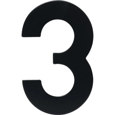 Nerezové číslo 3 v plochom „2D“ prevedení RN.95L.3.CE