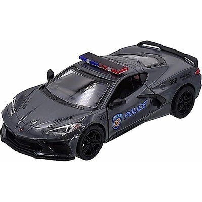 Kinsmart Метална количка Kinsmart Police Edition - 2021 Chevrolet Corvette, 1: 36, сива (52115)