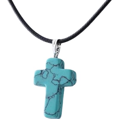 Miranda Přívěsek křížek NK0025 Tyrkys