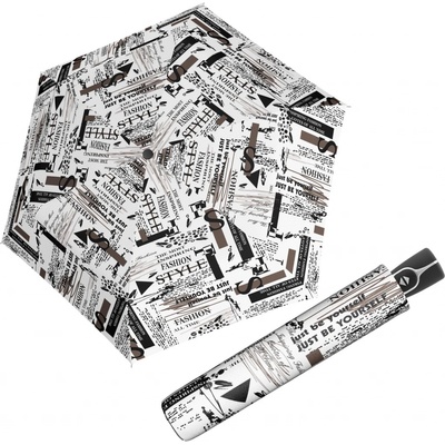 Doppler Fiber Magic Scribble White dámsky plne automatický dáždnik