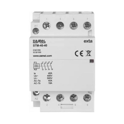 Modulový stykač cívka 230V 3fázový 40A STM-40-40 3xNO+1NO (4NO) ZAMEL