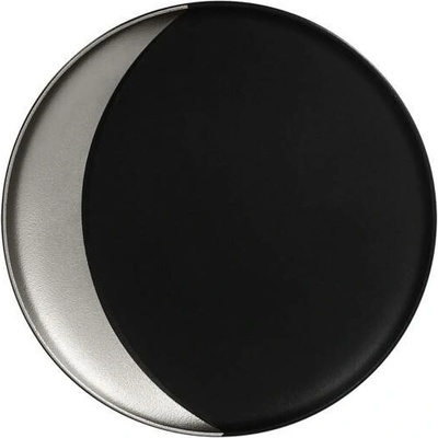 RAK Porcelain Metalfusion talíř hluboký 27 cm černostříbrný RAK-MFMODP27SB