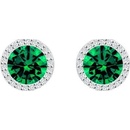 Preciosa strieborné náušnice Lynx s kubickú zirkónia 5269 66 zelené