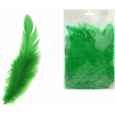 Peří barevné Luma, zelené, 10g
