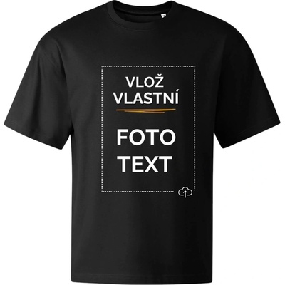 Oversized tričko s potiskem černá – Hledejceny.cz