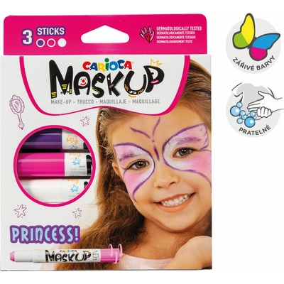 Carioca obličejové barvy v tyčince princess 3 ks – Zbozi.Blesk.cz