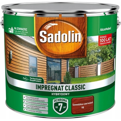 Impregnace na dřevo Sadolin Classic švédská červeň 9 l