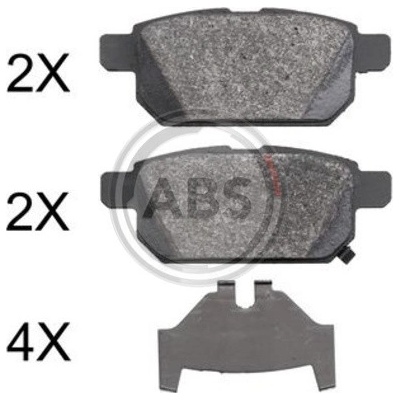 A.B.S. Sada brzdových platničiek kotúčovej brzdy 37886