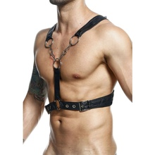 Mob dngeon red crossed penis harness