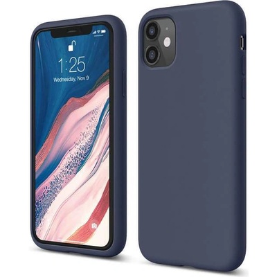 elago Soft Silicone Case - силиконов (TPU) калъф за iPhone 11 (тъмносин)