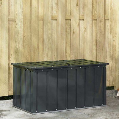 vidaXL Кутия за съхранение в градината Черно 101 x 56, 5 x 50 см (42011277)