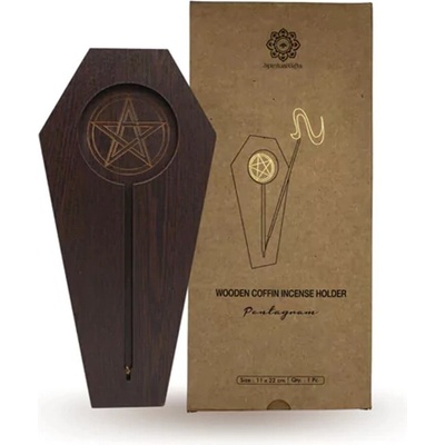 Indie Stojan na vonné tyčinky Pentagram Rakev