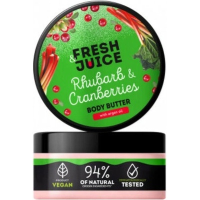 Fresh Juice Rebarbora & Brusnice telové maslo 200 ml