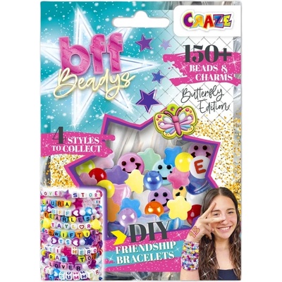 CRAZE Комплект за гривни Craze - BFF Beadys, 150+ мъниста, асортимент (C69431)