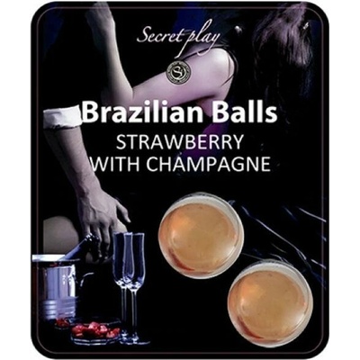 Secret Play Brazilian Balls Strawberries Champagne 2 ks