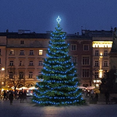 DECOLED LED svetelná sada na stromy vysoké 9-11 m, modrá