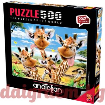 Anatolian Пъзел anatolian 3617 - 500 части - Селфи на жирафи (p3617)