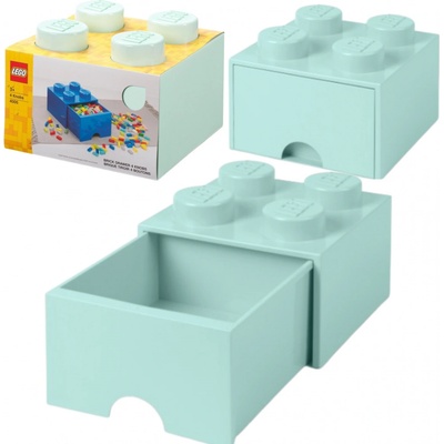 LEGO® Úložný box 4 s šuplíkem světle modrá – Zboží Dáma