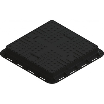 Standartpark hranatý poklop 680 x 680 mm čierny