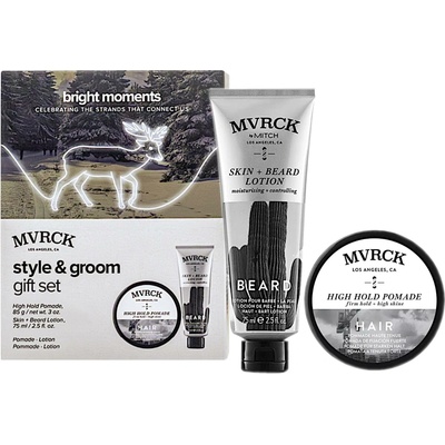 Paul Mitchell MVRCK MVRCK pomáda na vlasy so silným spevnením 85 g + MVRCK hydratačný krém na tvár a fúzy 75 ml