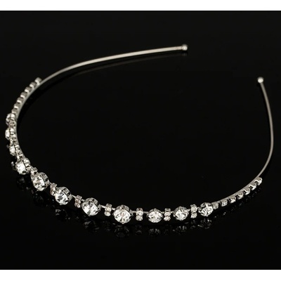 Naishide Jewelry Čelenka do vlasů s barevnými kamínky Druh barvy: Stříbrná