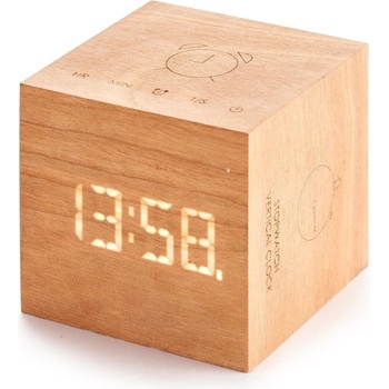 Gingko Будилник от черешово дърво Cube Plus - Gingko (G028CH)