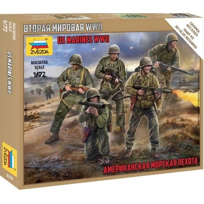 Zvezda Wargames WWII figurky 6279 US Marines 1:72