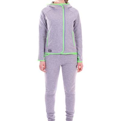 S-line ДАМСКИ ЕКИП element full zip - Сив меланж/зелен елемент Сив меланж/зелен елемент xs