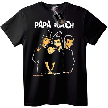 NOONEBRAND Тениска Papa Roach Карикатура Банда - 2XL, White