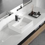 Inter Ceramic Умивалник за баня Мия 51х42см, бял мат за мебел или плот (icb 5042mw)