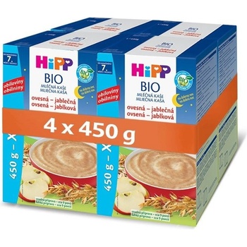 HiPP Bio mliečna na dobrú noc ovsená jablková 4 x 250 g