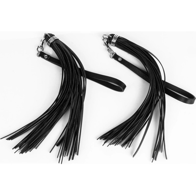 Whips Primal Bond Double Trouble Flogger Black,