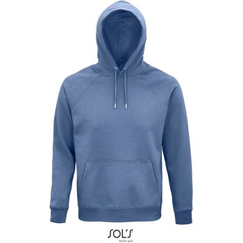 Sol's Stellar Unisex bio mikina s kapuc. modrá